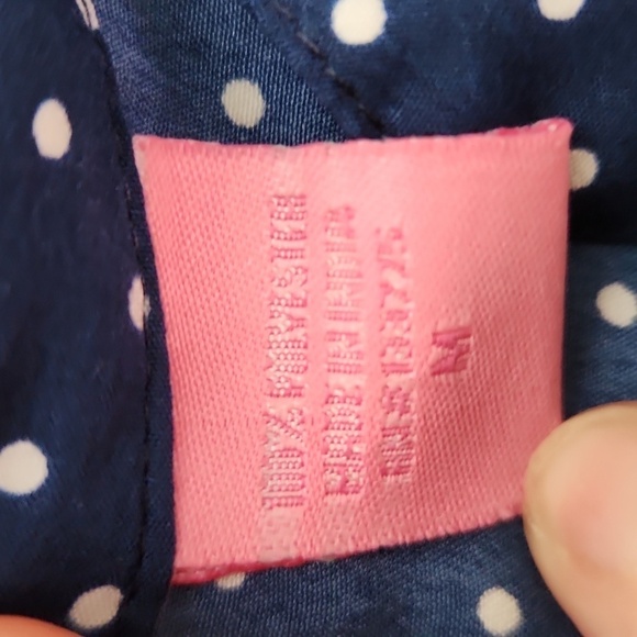 Times Womens DressMaternity Mize M Polka-dot Navy Blue Tie Waste - Picture 3 of 10